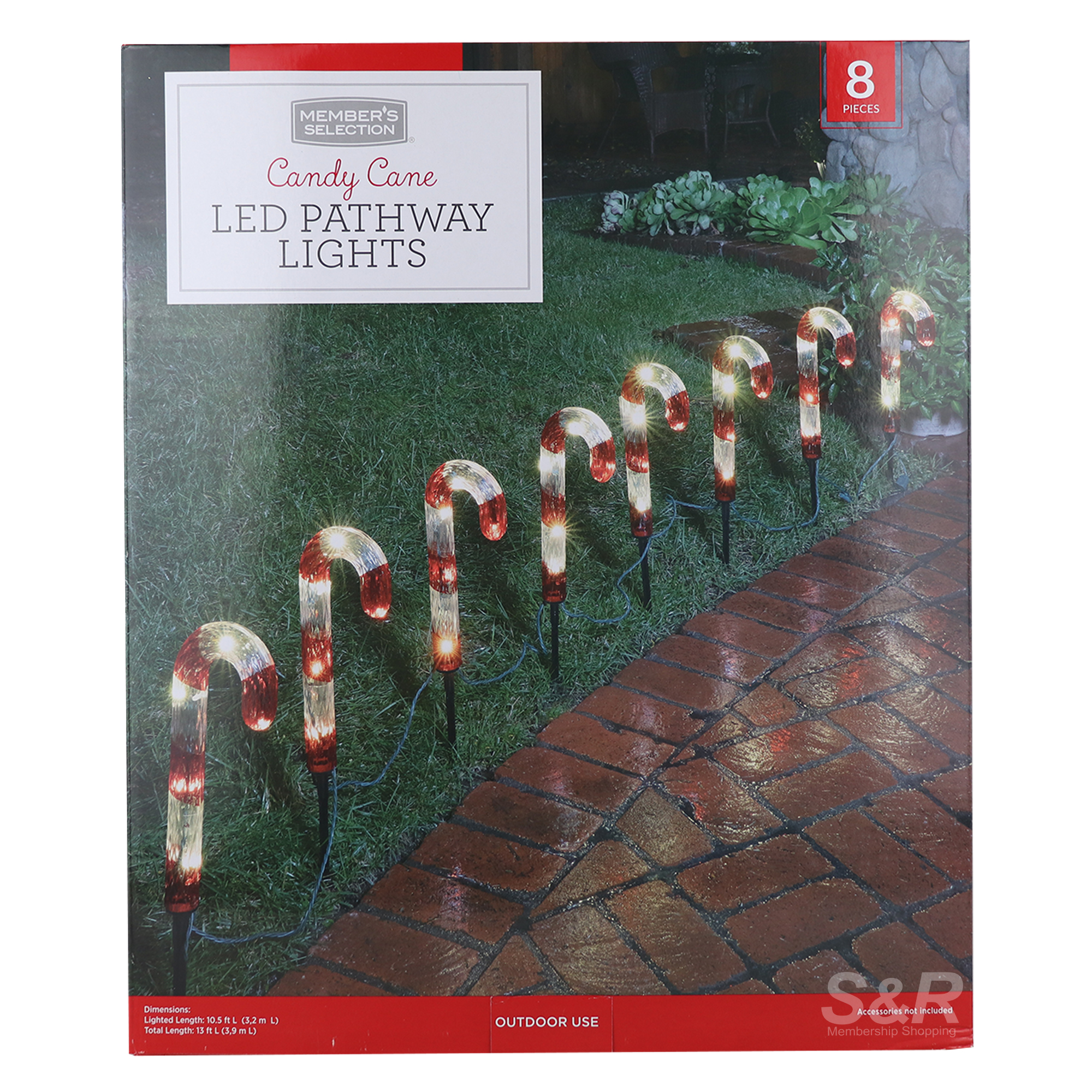 Member's Selection Candy Cane LED Pathway Lights 8pcs